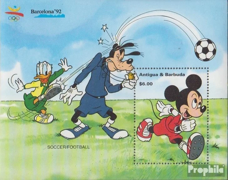 antigua and Barbuda block224 mint/MNH 1992 Walt-Disney-Figures - Изображение 1 из 1
