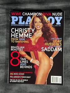PLAYBOY MAGAZINE APRIL 2005 WWE RAW Christy Hemme W/CF VERYGOOD/CONDITION - Picture 1 of 5