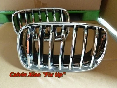 CON PARRILLA DELANTERA Y TRASERA CROMADA NEGRA BMW X5/E70 X6/E71 SERIE X 2007-2013 Foto 1 de 4