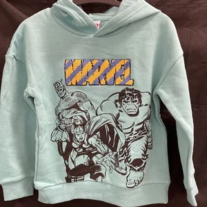 Marvel Heroes Embroidered & Graphic Hoodie AUS Size 6 - Picture 1 of 5