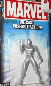 marvel universe toy biz 2002 SILVER SURER fantastic four DIE CAST METAL Poseable - Picture 1 of 2