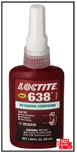Loctite 21448 Green 638 High Strength Retaining Compound, 50 mL Bottle - Bild 1 von 2
