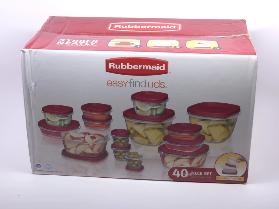 NEW 40-Piece Set Rubbermaid Food Storage Containers-Easy Find Lids - Image 1 of 3