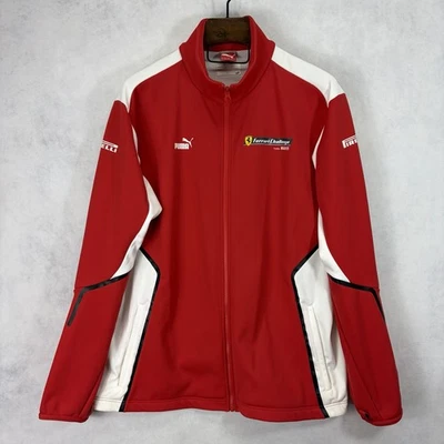 Puma x Ferrari Jacket Mens 3XL XXXL Red White Trofeo Pirelli Car Racing Full Zip - Image 1 of 4