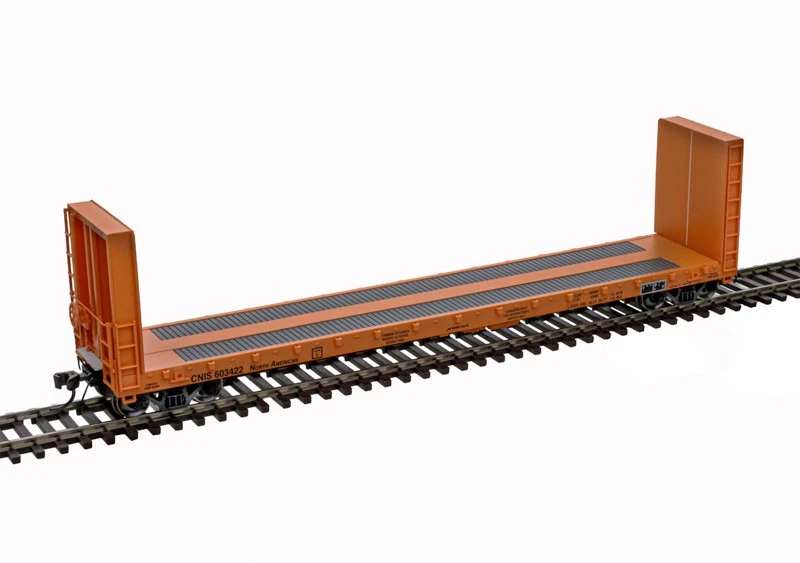Atlas 20007097 HO Scale Canadian National 51' 6" Bulkhead Flat Car 603405 - Image 1 of 1
