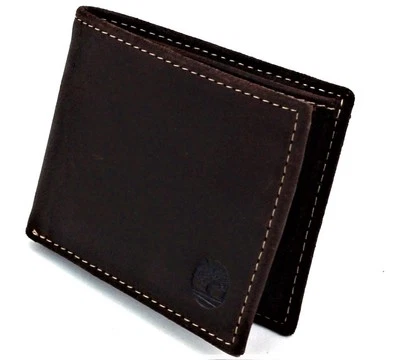 Timberland Men's Delta Slimfold Leather Wallet Brown - Image 1 of 4