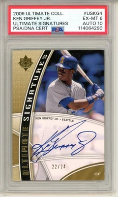 2009 ultimate collection KEN GRIFFEY JR AUTO 10 PSA ULTIMATE SIGNATURES /24 WOW! - Image 1 of 2