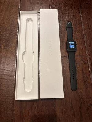 Apple Watch Series 1 38mm Space Gray Aluminum Case Black Sport Band (MP022LL/A) - Image 1 of 4