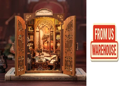 CUTEBEE DIY Book Nook Kit Bookshop Memories Miniature Wooden Diorama Craft Set. - Image 1 of 4