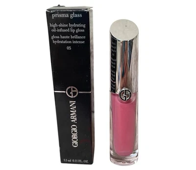 Giorgio Armani  Prisma Glass High Shine Oil Lip Gloss #05 Berry Beam (Pink) NEW - Image 1 of 4