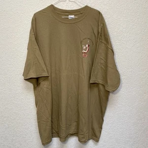 Vtg Fishing T-Shirt Men’s 2XL Brown Why Fish Won’t Bite Short Sleeve Tee Shirt - Picture 1 of 7
