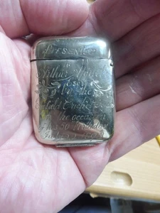 Arthur Appleby Enfield CC/Lancashire Vesta Case 1893 - Picture 1 of 2