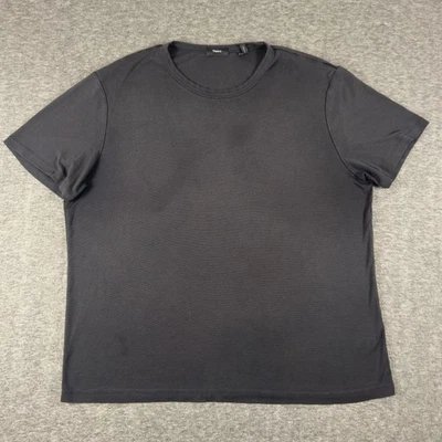 Camisa Theory Para Hombres 2XL Negra Camiseta Esencial Anémona Milano Mezcla Modal Cuello Redondo Foto 1 de 4
