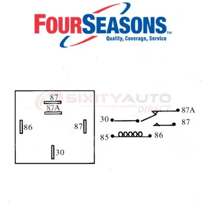 Four Seasons AC Compressor Control Relay for 1992-1996 GMC C1500 Suburban - tq Foto 1 de 4