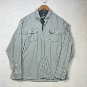 KUHL Shirt Men’s XL Gray Button Up Shirt Cotton Tencel Outdoors Casual Utility - Picture 1 of 12