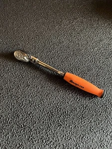 Snap On 3/8 Dual 80 Technology Soft Grip Long Handle Compact Flex-Head Ratchet - Picture 1 of 2