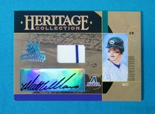 Matt Williams 2005 Donruss Diamond Kings Heritage Collection Relic AUTO 16/25