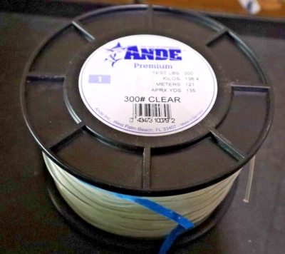 Línea de pesca monofilamento Ande Premium 300# transparente - 135 yardas Foto 1 de 4