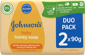Johnson's Baby Honey Soap Duo, Yellow, 90gm,Pack of 2, FREE & FAST SHIPPING!! - Picture 1 of 7