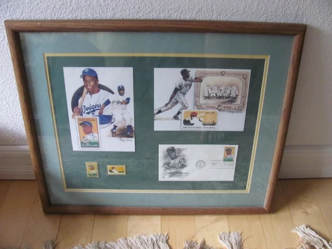 Jackie Robinson First Day Cover Plaque framed Cover