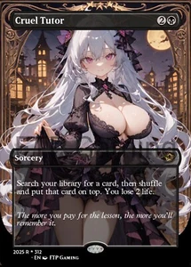 Cruel Tutor Anime Waifu Style Card For EDH and Playtest - Picture 1 of 3