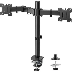 HUANUO Dual Monitor Stand 14–32", Desk Mount Arm, VESA 75/100 - Afbeelding 1 van 6