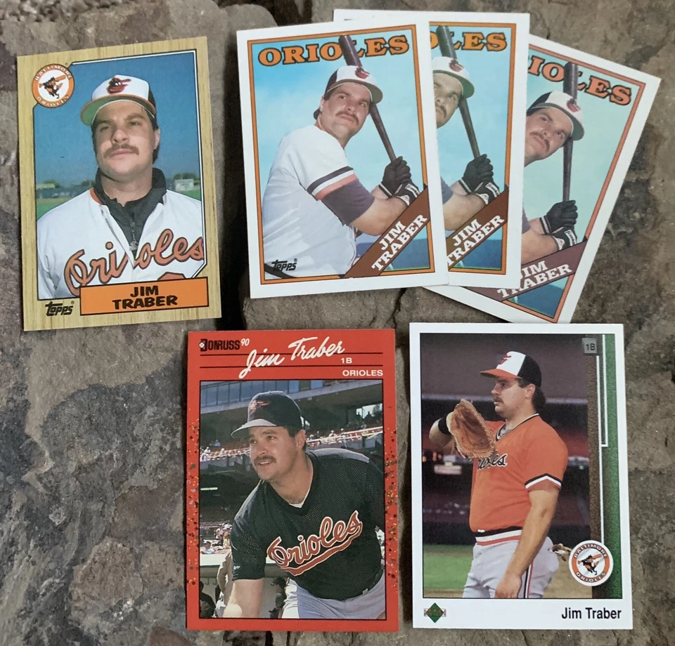 Jim Traber Baseball Cards. Baltimore Orioles. - Image 1 of 4