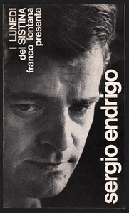 PROGRAMMA I LUNEDI' DEL TEATRO SISTINA ROMA 1971 SERGIO ENDRIGO LUIS BACALOV - Imagen 1 de 1