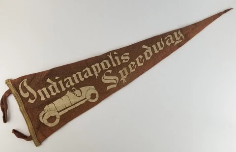 Vintage 1913-1919 Indianapolis Speedway Indy 500 Race Car Racing Pennant Cover
