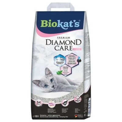 Biokat's Diamond Care stark saugfähiges staubarmes klumpendes Katzenstreu * 10L * PACKUNG