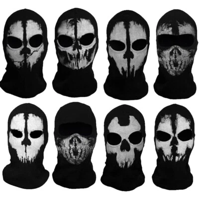 Halloween Cover Skull Full Face Balaclava Hood Ski Ghost Cosplay CS Game Mask US - Image 1 of 4