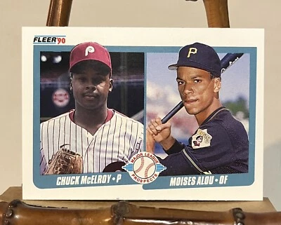 1990 Fleer Chuck McElroy / Moises Alou MLP, RC   #650  030 - Image 1 of 2