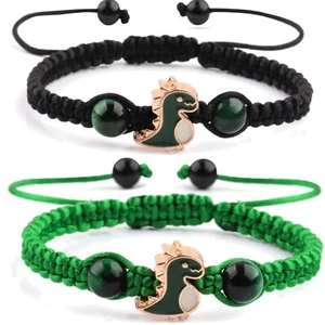 2 Stück Armband Jungen Dino, Kinder Armband, Geflochtenes Armband, Dinosaurie... - Bild 1 von 9
