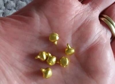 Miniature Dollshouse Christmas Bells 10 Tiny Gold Bells Brand New 1/12th Scale - Image 1 of 3