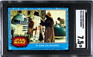 1977 STAR WARS TOPPS #13 A SALE ON DROIDS! SGC 7.5 8538588 - Picture 1 of 2