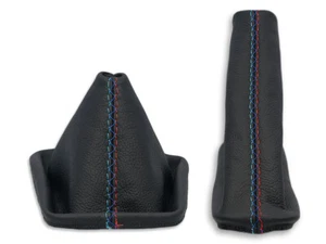 SCHALTMANSCHETTE HANDBREMSSACK FÜR BMW E36 E46 SCHALTSACK LEDER SCHWARZ NAHT /M/ - Afbeelding 1 van 4