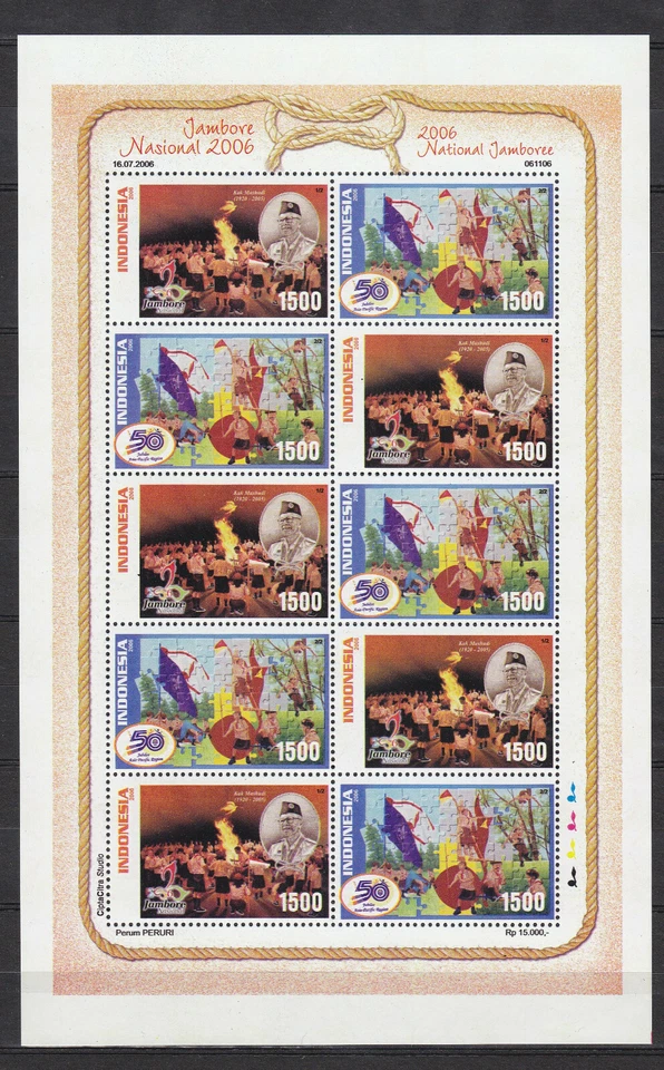 Indonesia - Indonesie Issue 2006 (FS 2572-2573) Jamboree - Boy Scouts - Image 1 of 1