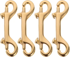 4 Pieces Pure Brass Double Head Hook: Bag Accessories, Suitable for Keychains, B - Picture 1 of 9
