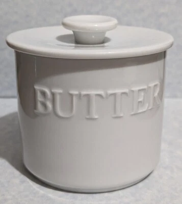 White Butter Bell Fitz & Floyd French Style Porcelain Butter Keeper Bell Dish - Image 1 of 4