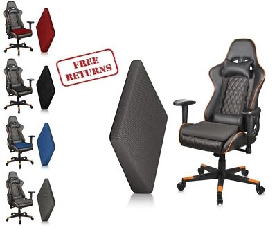 AMANSTYLE Gaming Chair Cushion: Memory Foam Seat Wedge for Back Pain Relief & Support
