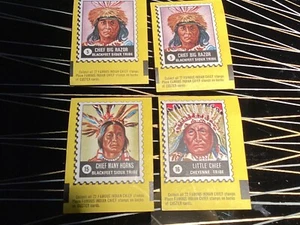 vintage rare collectable Custer Indian chief stamps, Individual prices - Picture 1 of 7