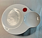 CHOICE of ONE Retro Color Pop White Ceramic Divided Luncheon Plates ~ 10" x 8.5"