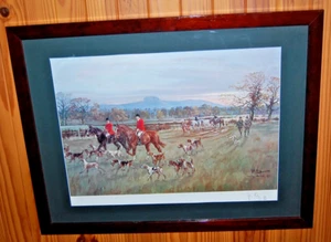 Vintage 1977 hand signed limited edition - John King lithograph "Fox Hunt". - Picture 1 of 7
