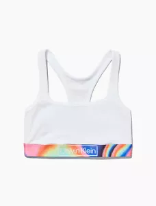 Calvin Klein Light Lined Bralette Modern Cotton BH Weiß Damen Unterwäsche - Picture 1 of 2