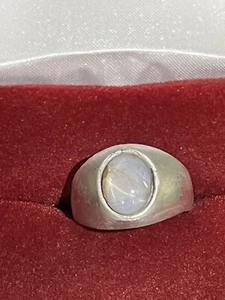 Vintage sterling silver genuine natural 3ct. Star Sapphire size 6 - Picture 1 of 12