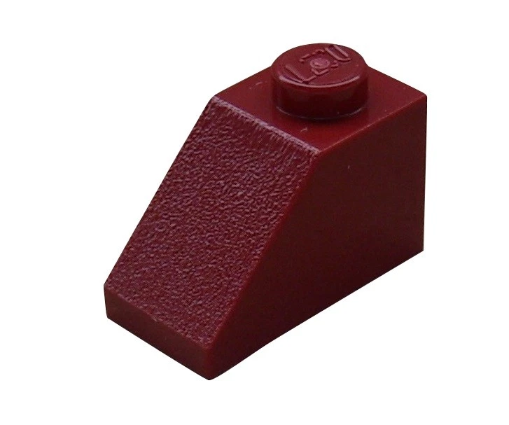Lego 50 dunkelrote Dachsteine 1x2  (3040) Schrägsteine 45° Neu Slope dark red  - Bild 1 von 2