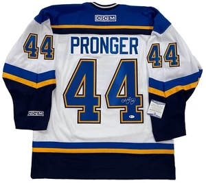 CAMISETA BECKETT TESTIGO BECKETT FIRMADA CHRIS PUNGER ST. LOUIS BLUES CCM - Imagen 1 de 5