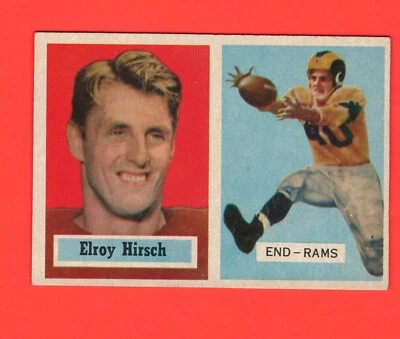 1957 Topps - #46 - Elroy Hirsch - Los Angeles Rams - EX - F0499 - Image 1 of 2