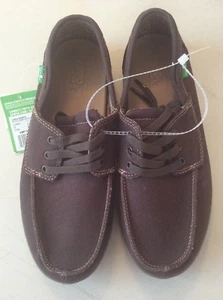 SANUK Mens Casa Barco Brown Gum Canvas 3 Eye Boat Shoes U-Lounge Comfort Size 7 - Picture 1 of 5