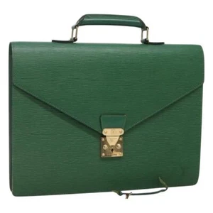 LOUIS VUITTON Epi Serviette Conseiller Briefcase Green M54424 LV Auth BA740 - Picture 1 of 22